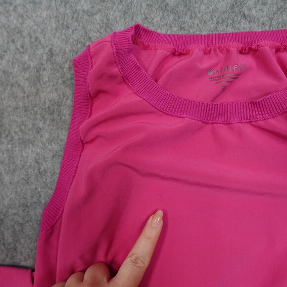 Athleta Dress Womens Extra Small Rincon Pink Athleisure Mini Cinch Waist Barbie - Picture 4 of 14
